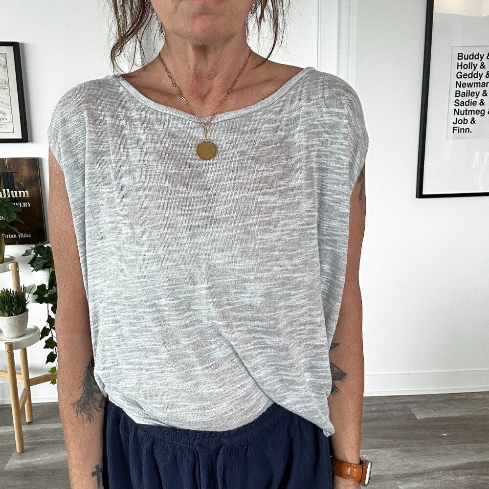 Zara Grey Light Knit Sleeveless, Size Medium - 3/$15.00 5/$20.00